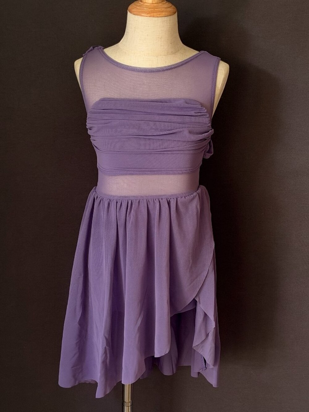 Balera Lilac Mesh Wrap Dress Keyhole Back Lyrical Dance Costume SA